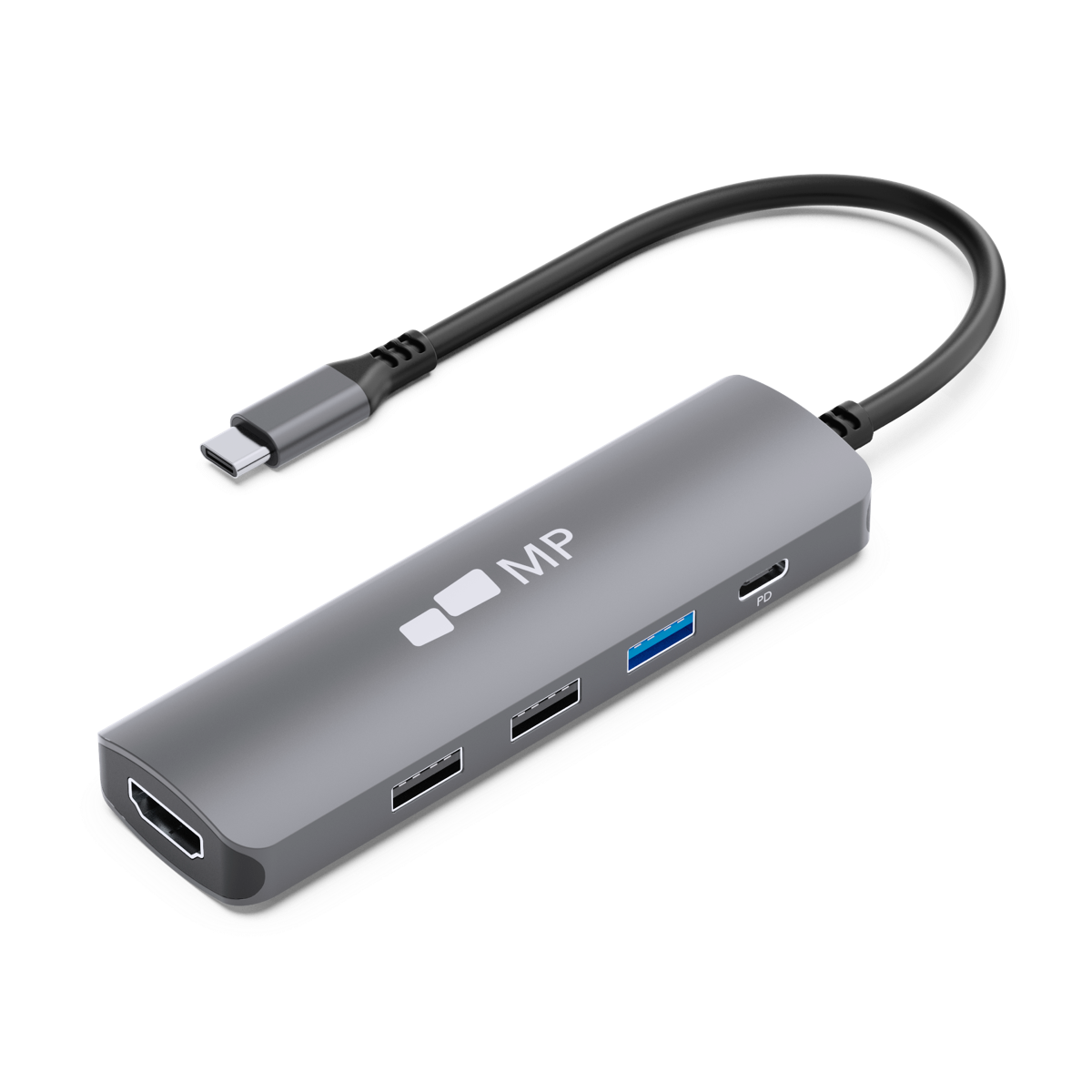 Mobile Pixels 5-in-1 USB hub - grijs