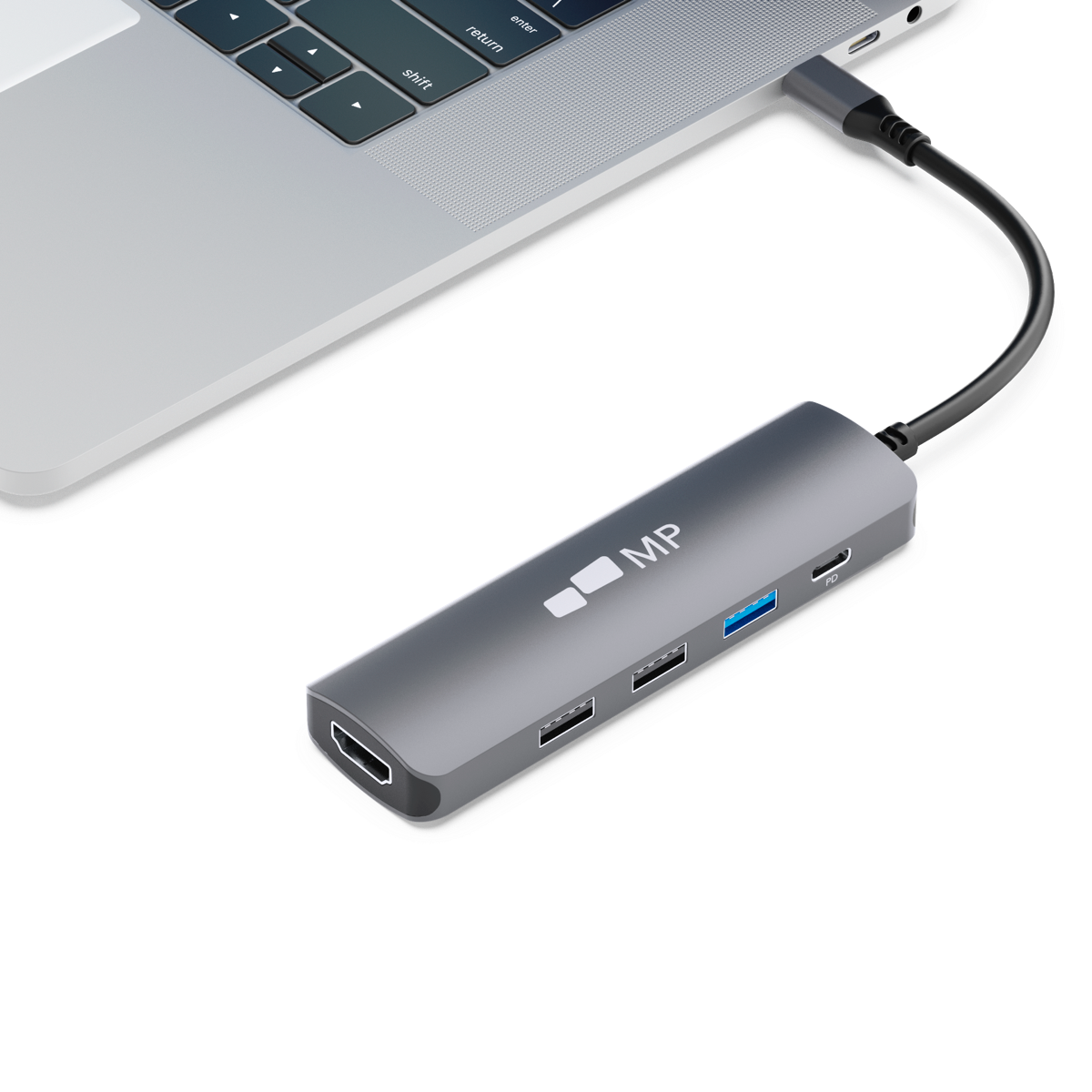 Mobile Pixels 5-in-1 USB hub - grijs