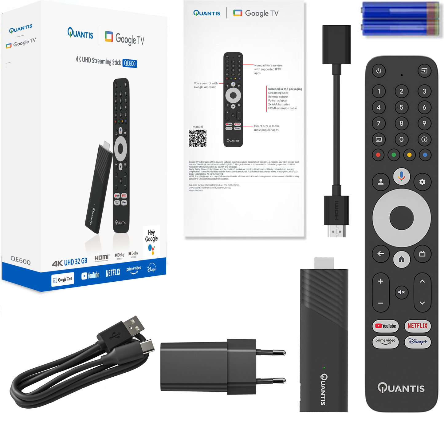 Quantis QE600 - Chromecast - 32 GB - Tweede kans