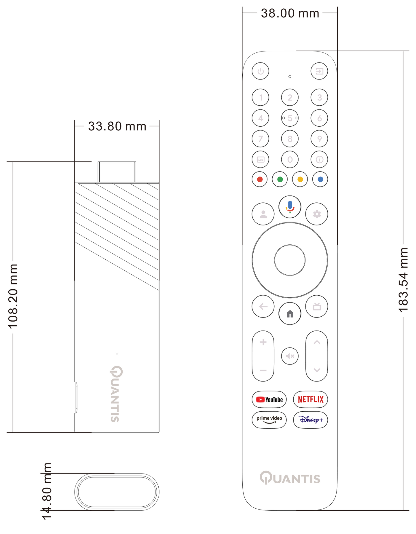 Quantis QE 600 - Chromecast - 32 GB - Tweede kans