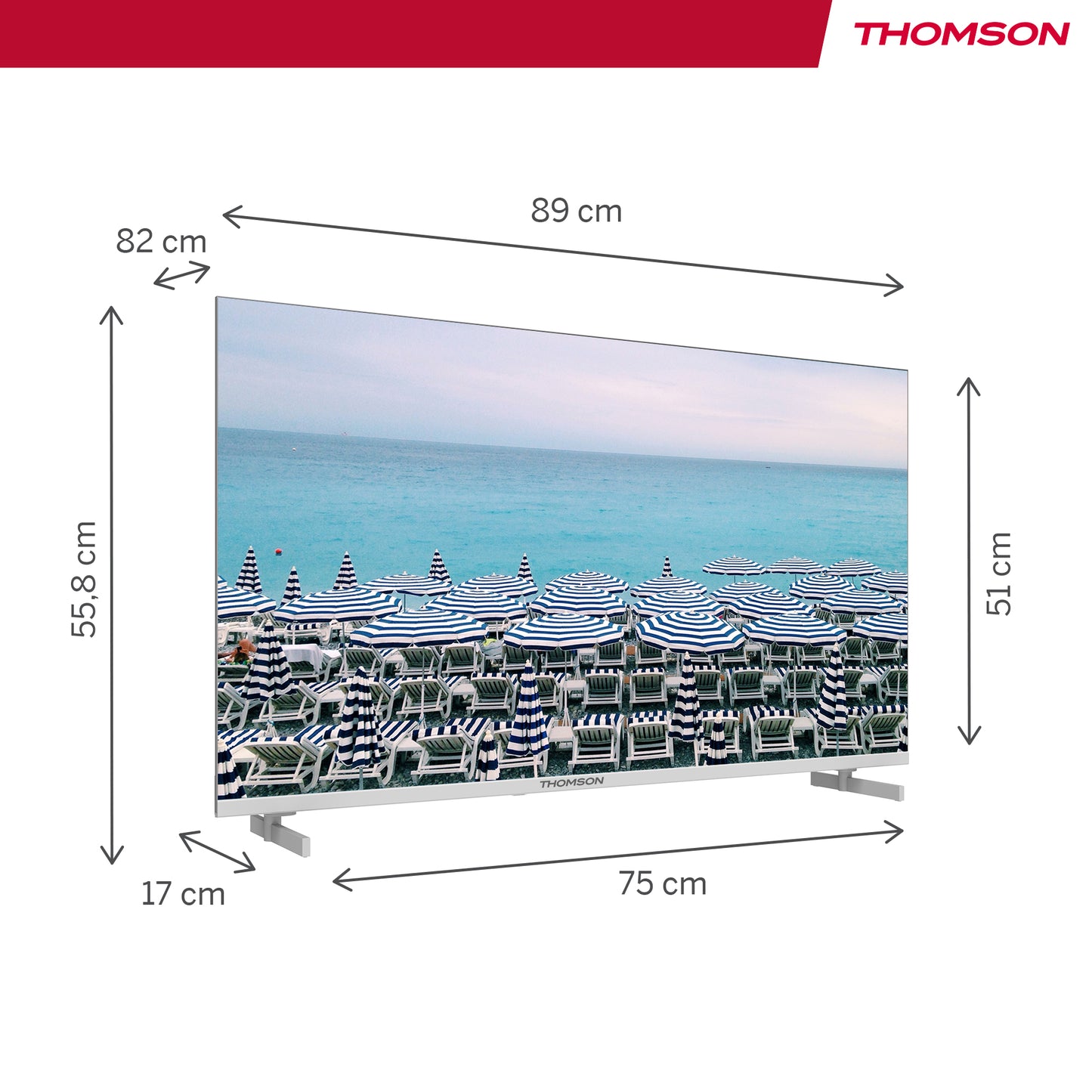Thomson 40FD2S13W – 40" HD TV (Wit, Non-Smart)