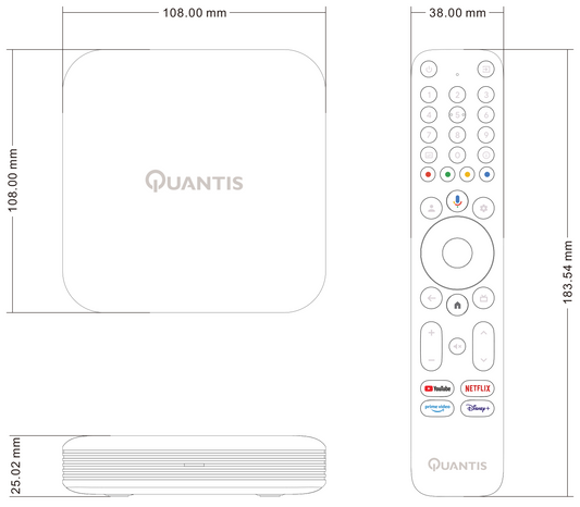 Quantis QE700 - Chromecast - 32GB - Streaming Box