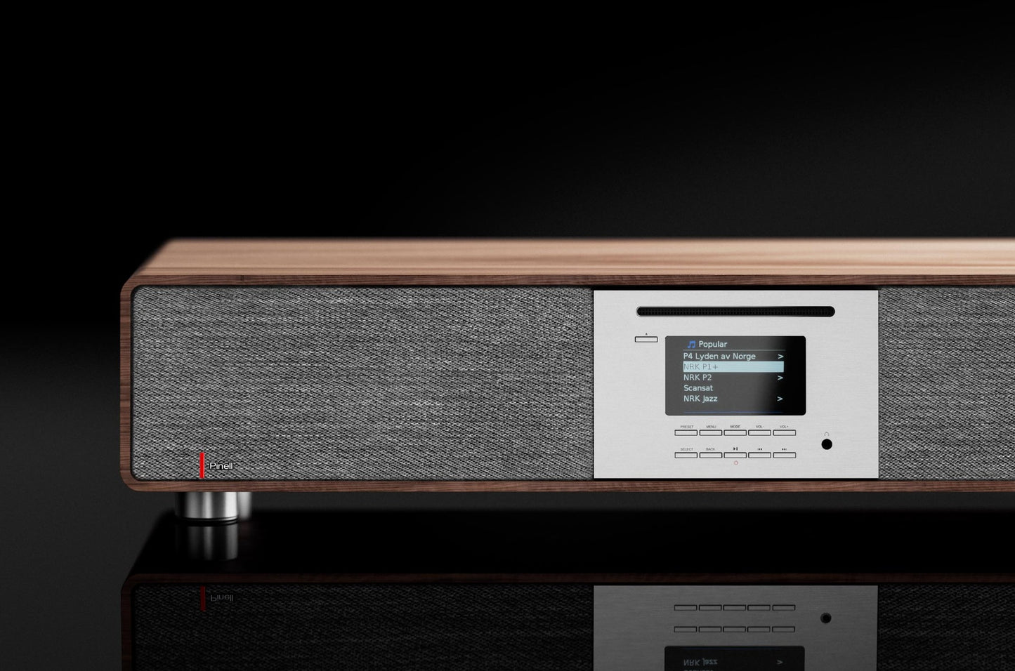 Pinell Supersound 901 - Internetradio - Spotify Connect - Bluetooth - CD Speler - Walnoot