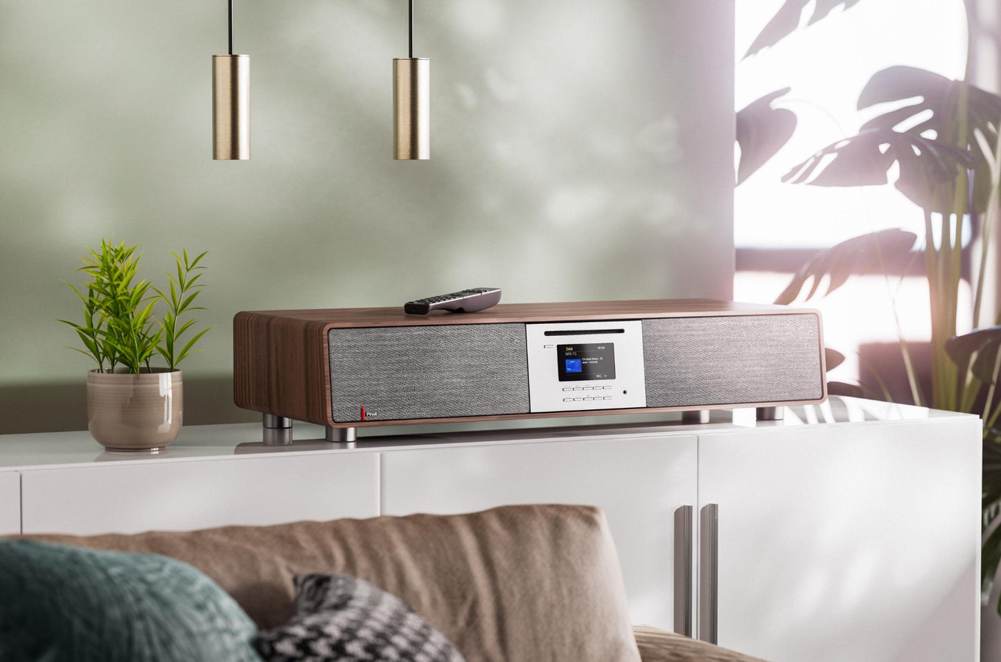 Pinell Supersound 901 - Internetradio - Spotify Connect - Bluetooth - CD Speler - Walnoot
