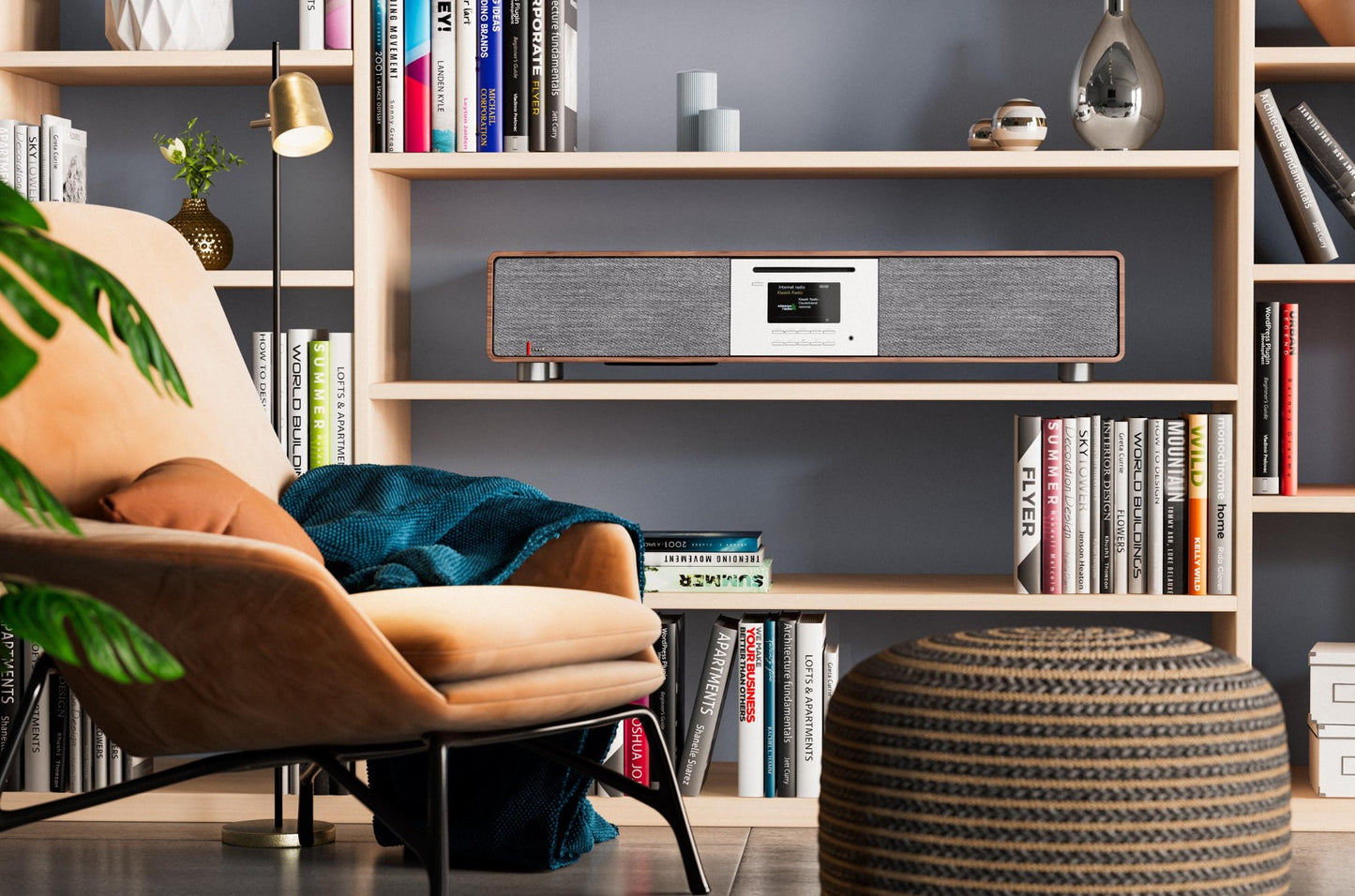 Pinell Supersound 901 - Internetradio - Spotify Connect - Bluetooth - CD Speler - Walnoot