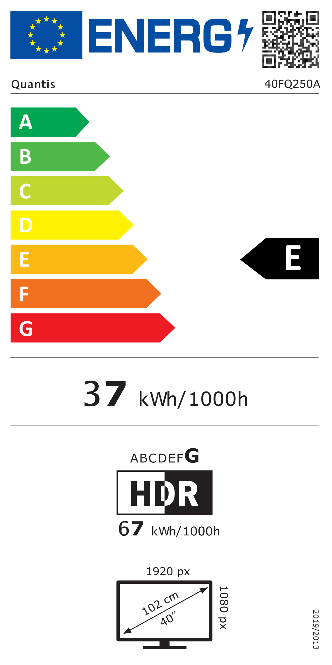 Quantis Smart Android FHD QLED TV - 40FQ250A