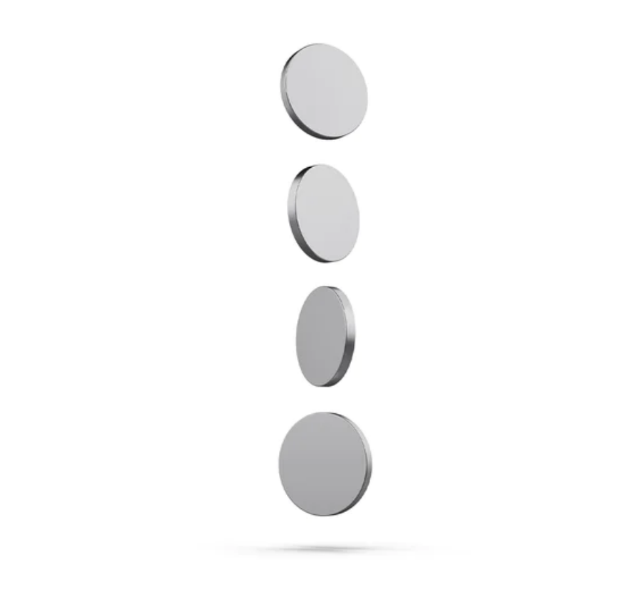 Mobile Pixels DUEX Plus/Lite magneten 4 stuks - zilver