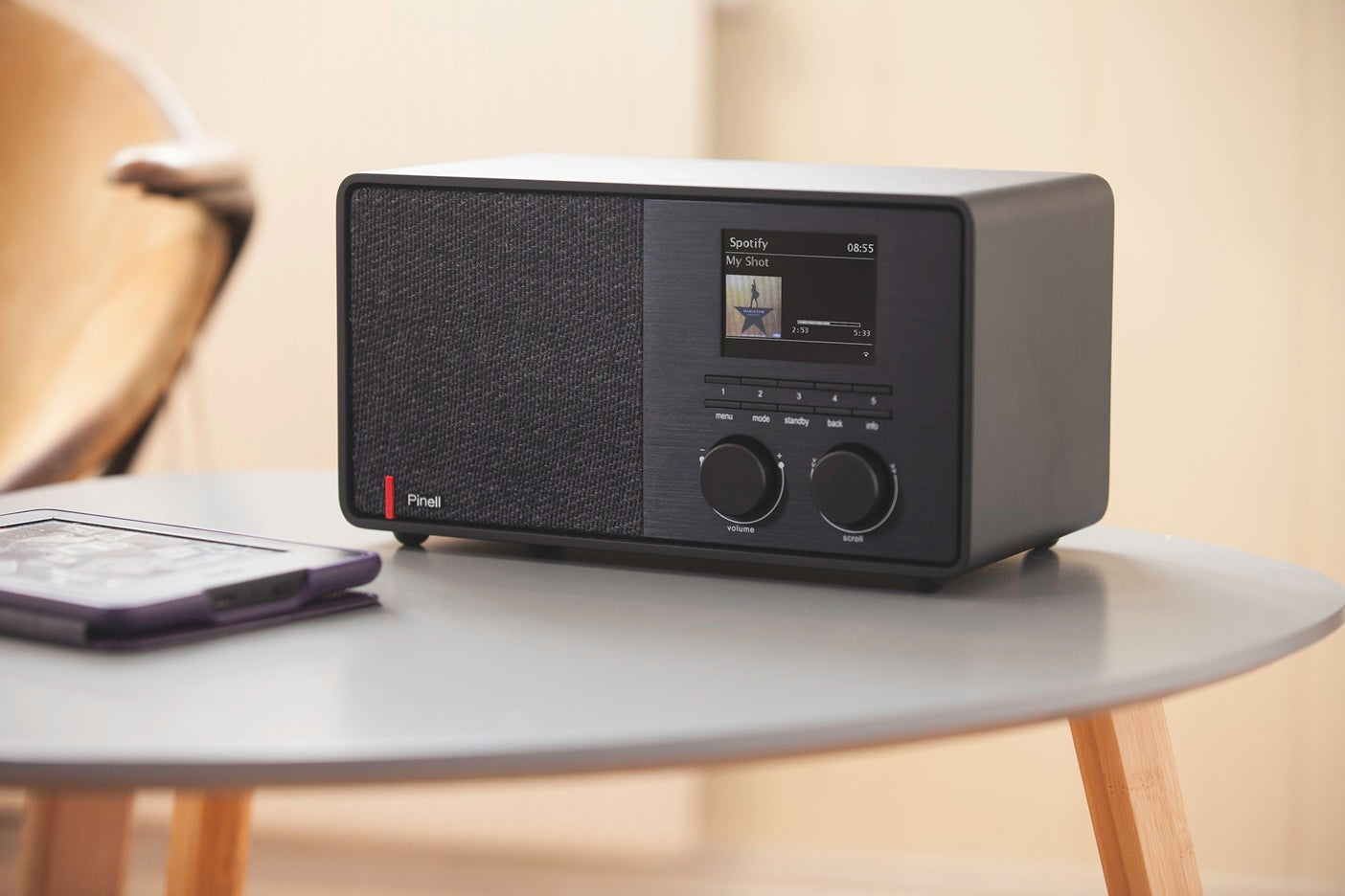Pinell Supersound 301 Zwart - Internetradio - Spotify Connect - Bluetooth - DAB+