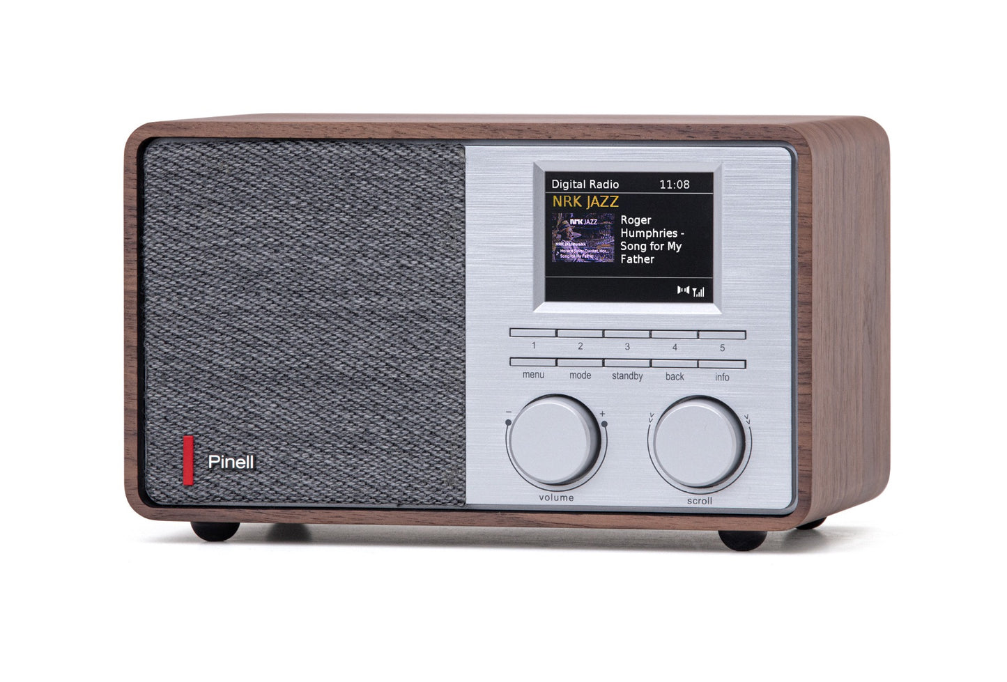 Pinell Supersound 201W - DAB+/Internet tafelradio - walnoothout