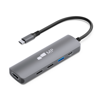 Mobile Pixels 5-in-1 USB hub - grijs