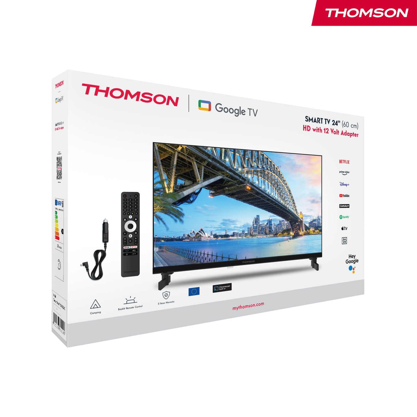 Thomson Smart HD 12 Volt LED Google TV - 24HG2S15C
