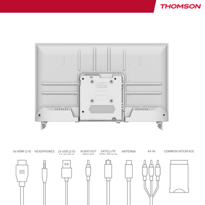 Thomson 32HD2S13W – 32" HD TV (Wit, Non-Smart)