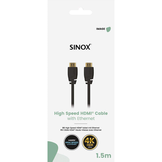 Sinox HDMI 2.0 Kabel – 1.5 Meter – 4K Ultra HD – ARC
