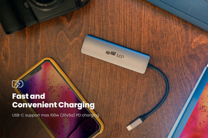 Mobile Pixels 5-in-1 USB hub - grijs