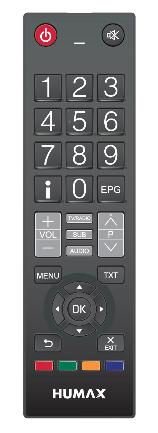 Humax RCU 398BF28-3 - Originele Afstandsbediening voor IRHD-5550C & IRHD-5500C