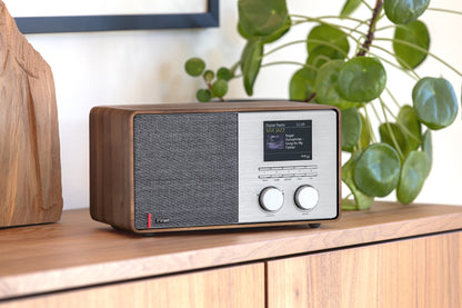 Pinell Supersound 301 Walnoot - Internetradio - Spotify Connect - Bluetooth - DAB+