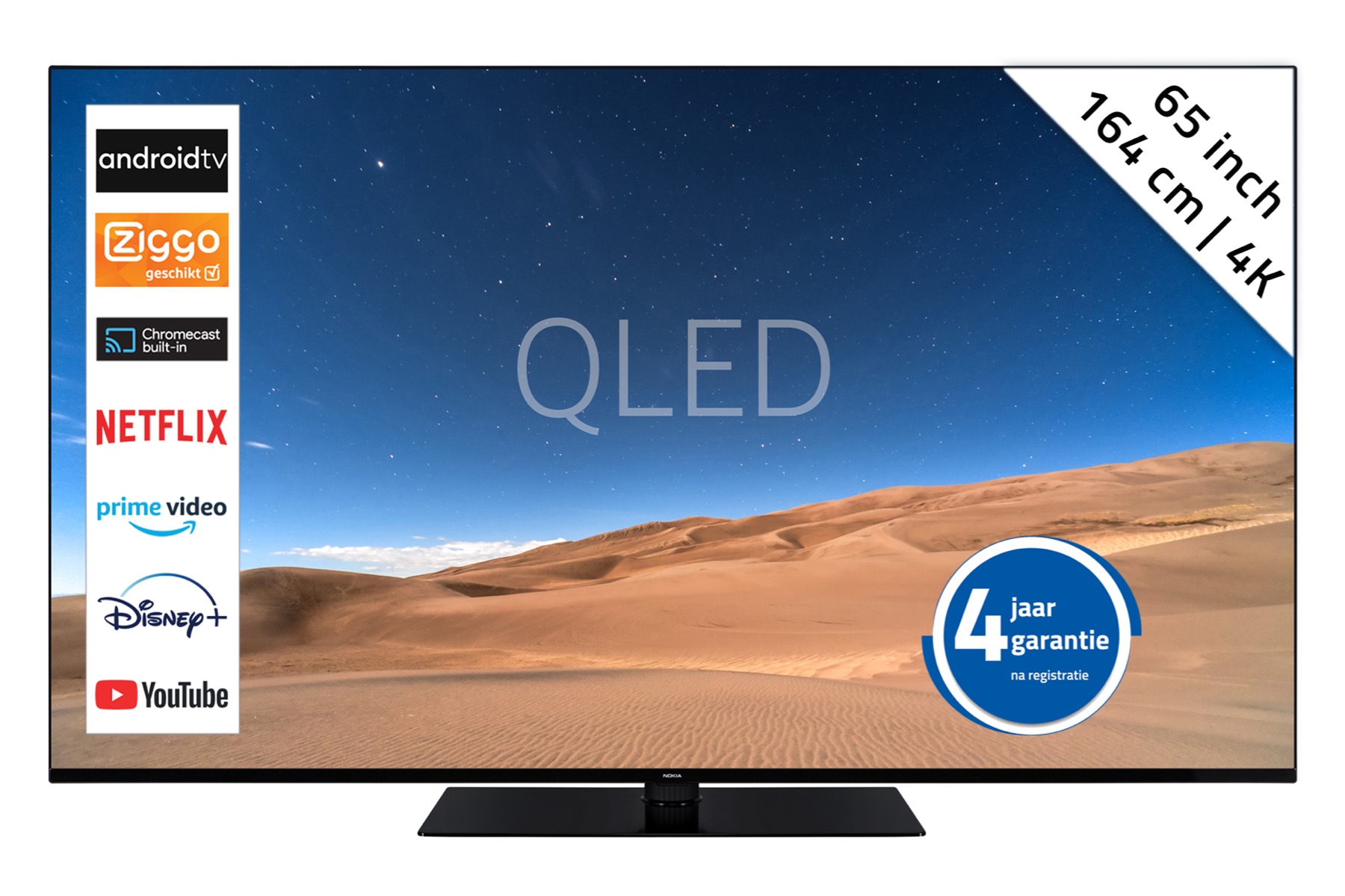 Nokia - Smart Android TV QLED - QNR65GV215ISW - 65"/165cm